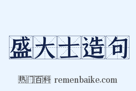 盛大士造句是什么意思的图片